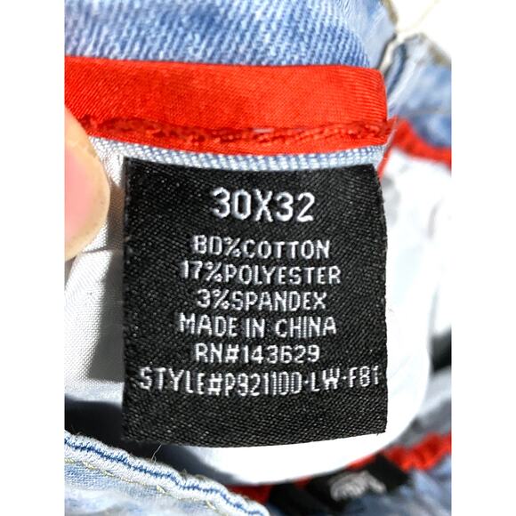 Public Supply Co NYC Slim Jeans Mens 30x32 Stretch Grunge Distressed Punk Skater - Picture 6 of 9